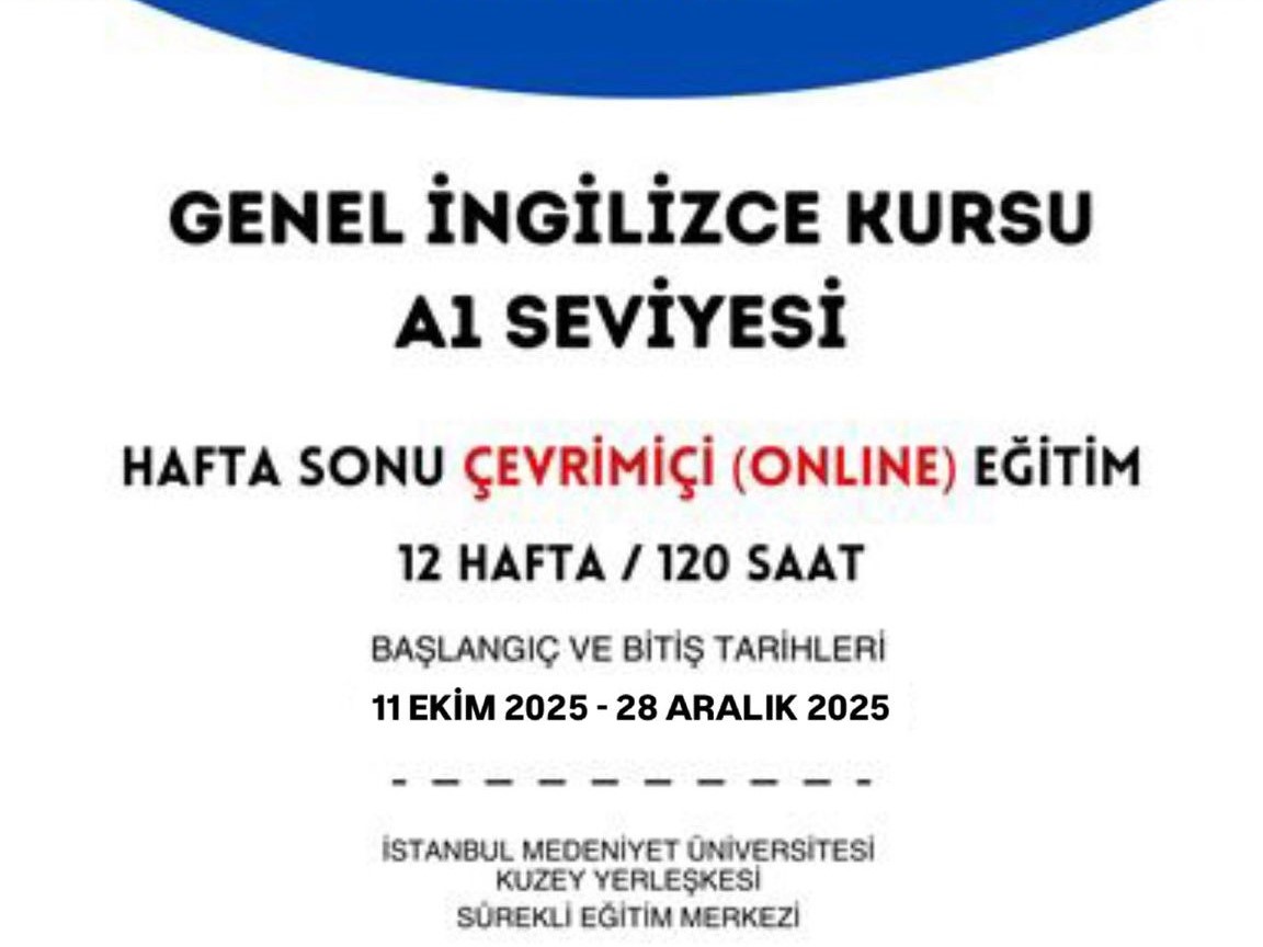 A1 Seviyesi Genel İngilizce Kursu Çevrimiçi (Online)